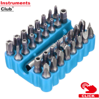 Instruments 33ชิ้นป้องกันการงัดแงะCRV6150 Torx Hex Starชุดบิตที่มีแม่เหล็กยึดโทรศัพท์สำหรับการฝึกซ้อมใดๆไขควงNutdriversบิตอุปกรณ์ทำมือที่มีเคสใส่ของ