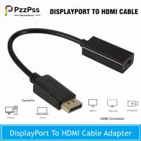 PzzPss DP To HDMI-Compat Cable Adapter Stable Transmission DisplayPort To Cable For Macbook Pro Air Projector Camera TV Computer Adapters Adapters