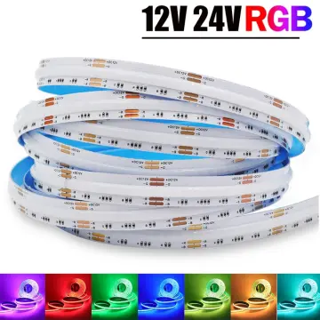 768 LEDs RGB COB LED Strip 12V 24V Colorful Dimmable COB Tape