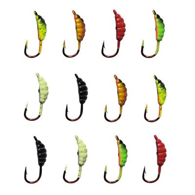 12PCS/Lot Ice Fishing Jigs Winter Metal Lures Bait Jigging Lures Fishing Accessories 2.2cm 1.4G