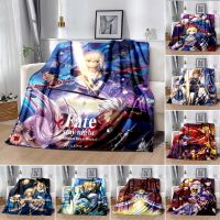 3D Printing Animation Fate Series Blanket Soft Sofa Cover, Savior Throwing Blanket, Wool Tassel Warm Bed Blanket, Bedroom sofa