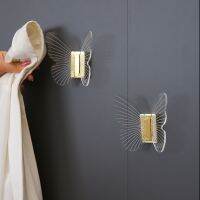 【YF】 Self Adhesive Hook Butterfly Shape  Wall Mounted Door Behind Clothes Storage 1PC Coat Single