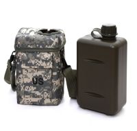 2L Wear Resistant PVC Water Bottle Military Thermal Sport Canteen Portable Outdoor Travel Kettle Large Capacity Durable Camping