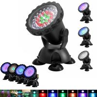 RGB Submersible Pond Spotlight Remote Control 36 LED Garden Landscape Lawn Light Outdoor Underwater Fountain Pool Aquarium Lamp