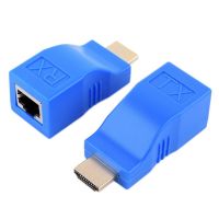 [LUNA electronic accessories] ตัวต่อขยาย HDMI 1080P พอร์ต RJ45 LAN ขยายเครือข่ายได้ถึง30ม. ผ่านสายเคเบิลอีเทอร์เน็ต CAT5E / 6 UTP สำหรับเอชดีทีวีเอชดีพีซี