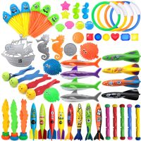 Summer Diving Toy Rocket Throwing Toys Water Game Octopus Dolphin Underwater Training Party Bath Toys Swimming Pool Essories