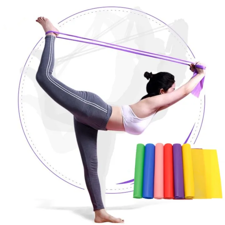 Pilates Stretch Resistance Band Fitness Rubber Elastic Bands Exercise