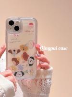 เคสไอโฟนน่ารัก สุนัขเลื่อนแบบเต็มหน้าจอการ์ตูนเหมาะสำหรับเคสโทรศัพท์มือถือ 14promax 13 ใหม่ iPhone 12 Apple 11 แบบนิ่ม