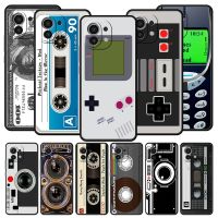 VINTAGE เทปกล้อง Gameboy เคสโทรศัพท์สำหรับ Xiaomi Poco X5 X4 X3 Pro M3 M4 5G F3 F4 GT Mi 13 12 12T 11T 10T 11 Lite สีดำ-JSKB MALL