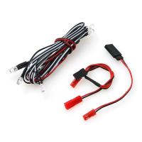 5mm 6 LED Light Accessories Kit 4 White 2 Red 5mm with Conversion Cable for 1/10 1/8 Axial SCX10 Traxxas TRX4 D90 HSP HPI RC Car