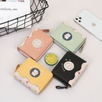 Womens Clutch Wallet Cartoon Cat Zipper Coin Purse Student Multi-Functional Small Money Bag Mini Wallet Card Holder