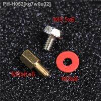 30Pcs Assorted M3 M3.5 Computer Golden Motherboard Riser Silver Screws Red Washers Set