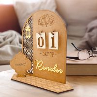 Ramadan Calendar Ornaments Creative Chic Wooden Advent Calendar Handmade Table Calendar Home Decoration for Home Bedroom Table