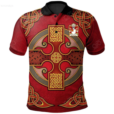 Style Summer 2023 NEW Gloucester Mother Was Heiress To Fitzhamon Welsh Family Crest Polo Shirt - Vintage Celtic Cross Redsize：XS-6XLNew product，Canbe customization high-quality
