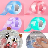 ﺴ✌ Nano Bubble Tape Blowable Adhesive Tapes Colorful Glitter Double-Sided High Sticky Nano Bubble Tape DIY Craft Pinch Toy Making