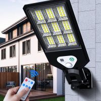 COB Solar Street Lamp LED Light Outdoor Spotlight Motion Sensor Garden Lamp Solar Panel Lighting Floodlight Porch Waterproof
