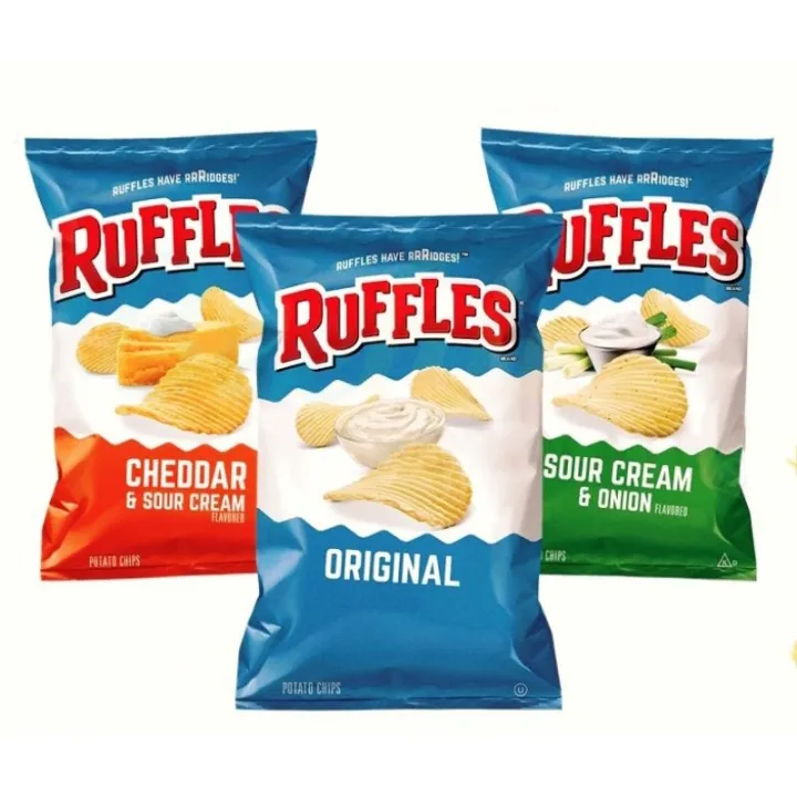 Ruffles Potato Chips (184.2g) - Original / Cheddar & Sour Cream / Sour ...