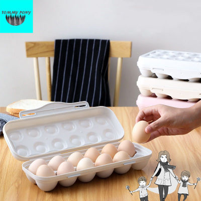 กล่องเก็บไข่ พร้อมฝาปิด มิดชิดแน่นหนา ไข่ไม่แตก สำหรับไข่12 ฟอง Egg Storage Box Eggs Organizer