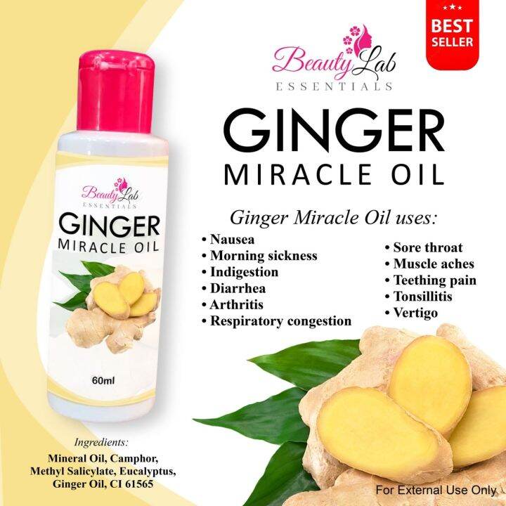 BEAUTY LAB ESSENTIALS Ginger Oil For Relaxing Whole Body Massage