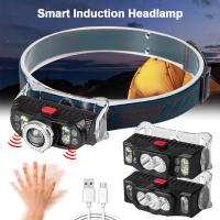 10W LED Smart Induction Headlamp Type-C เติมเงินไฟฉายกันน้ำ Magnetic Work Light พร้อม Night Running Camping