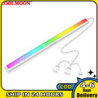 COOLMOON ไฟแถบไฟ LED Armb พร้อมหัวไฟขนาดเล็ก5V 3Pin เปลี่ยนความเร็วแสงบาร์หลอดไฟ DIY ริ้วสายไฟตัวเครื่องเคสสำหรับคอมพิวเตอร์พีซี