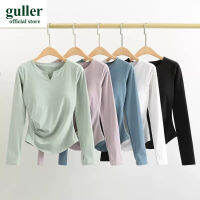 guller เสื้อผ้าโยคะมีเสื้อฟิตเนสฝึกพิลาทิสแขนยาวแนวสปอร์ตสำหรับผู้หญิงฤดูใบไม้ร่วงและฤดูหนาว