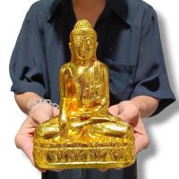 พระพุทธรูปศิลปะแบบพม่าพุกาม หน้าตัก 5 นิ้ว งานเรซิ่นปิดทองทั้งองค์งดงามมาก พระทองคำ