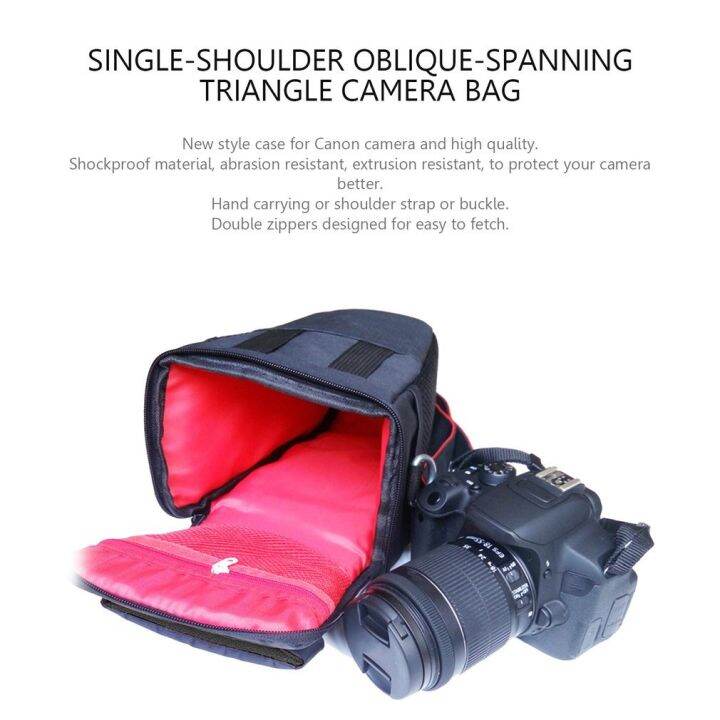 AAX Sacoche Pour Appareil Photo Canon EOS 4000D 2000D 800D 80D 77D 650D 600D 550D 500D 250D 7D 5D Noir