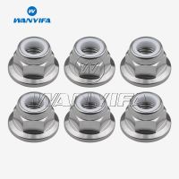 Wanyifa Titanium Ti Nuts M6 M8 M10 M12 Flange Head Lock Nuts Screw for Motorcycle Pack of 6 Nails  Screws Fasteners