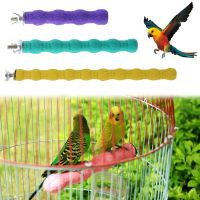 Bird Perch Stand Paw Grinding Wooden Stick Sprayed with Colored Sands Bird Parakeet Parrot Toy Grinding Rod Gripper Pet Supplies