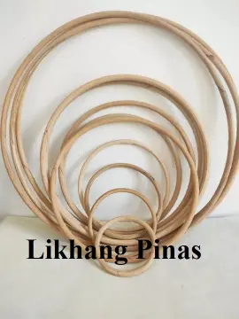 Wooden Rings for Crafting Bamboo Rings Macrame Round Dream Catcher Rings  for DIY Different Sizes 