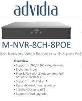 M-NVR-8CH-8POE เครื่องบันทึกภาพ Advidia IP 8ช่องมีPOE NVR8CH NVR Panasonic NVR advidia บันทึกภาพกล้อง8ตัว เครื่องบันทึก8ช่องแบบPOE NVR advidia เครื่องบันทึกภาพมียี่ห้อ