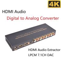 4K HDMI to HDMI Audio Extractor V1.4 LPCM 7.1 CH DAC Converter No Decoder Audio SPDIF 5.1 7.1  Audio Digital to Analog Converter