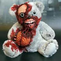 2022 Halloween BloodyBear Horror Theme Decoration Doll Resin Decoration Craft Resin Ornament For Home Room Decor