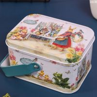 Easter Egg Biscuit Storage Box Rabbit Pattern Portable Tinplate Candy Gift for CASE Home Decorative  Organizer for Tank Storage Boxes