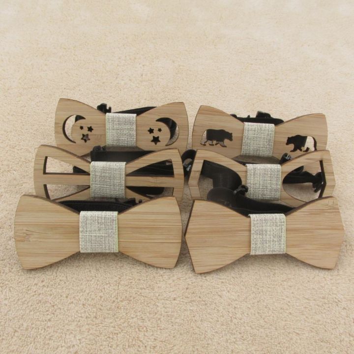 children-kids-boys-bow-tie-bamboo-wooden-ties-for-wedding-pre-party-tied-clip-child-neck-bow-ties