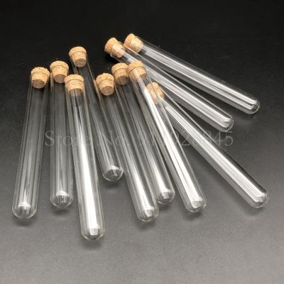 【CW】♤❃  Outer Diameter 20mm Round Bottom Thickened Glass Test Tube Lab Reagent Reaction with Stopper