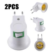 Useful 1/2pcs E27 LED Light Lamp Bulbs Socket Base Holder EU Plug Adapter ON/OFF Switch LED Switch