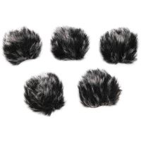 5Pcs 1.5cm Microphone Hair Sleeve Overlay Windshield Clip Conference Microphone Sleeve Camera Hair Cover