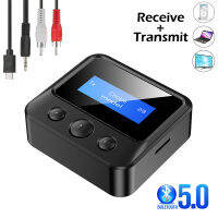 Bluetooth 5.0 Audio Receiver Transmitter Support SD Card + LCD Display For Car kit PC Speaker 3.5MM AUX RCA Wireless Adapter