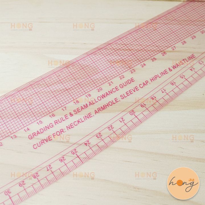 ไม้บรรทัดโค้งสำหรับทำแพทเทิร์นเสื้อผ้า-metric-french-curve-with-grading-rule-kearing-6505