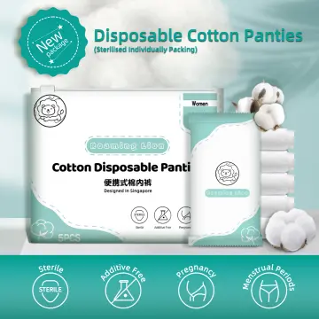 Homehub Disposable Panties Women Ladies Cotton Travel Underwear Maternity  Plus Size Panty