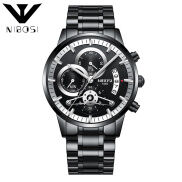ĐỒNG HỒ NAM NIBOSI 2309-1TDÂY THÉP ĐÚC CAO CẤP CHẠY 6 KIM SIÊU CHỐNG NƯỚC