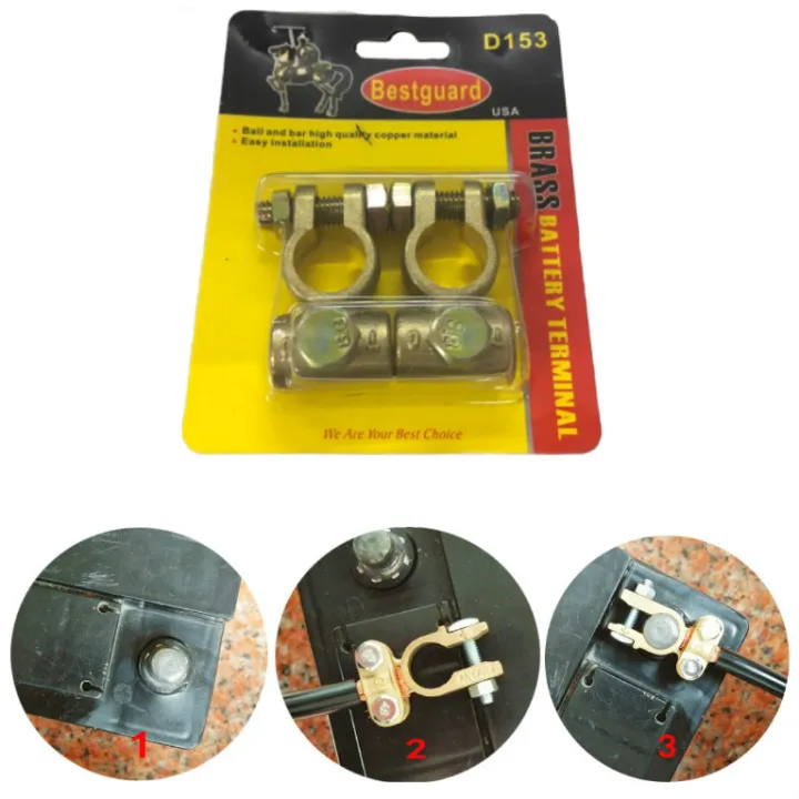 ALG7 Car Battery Terminals Clamps Screw Connection Positive Negative