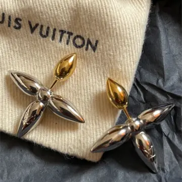 Louisette Stud Earrings Metal with Faux Pearls