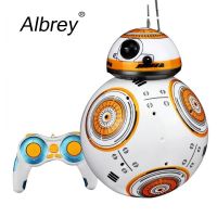 จัดส่งจากโรงงาน17Cm RC 2.4G หุ่นยนต์อัพเกรด BB-8รีโมทคอนโทรลหุ่นยนต์อัจฉริยะ BB8พร้อมของเล่นเด็กผู้ชายของขวัญเด็กลูกบอล RC