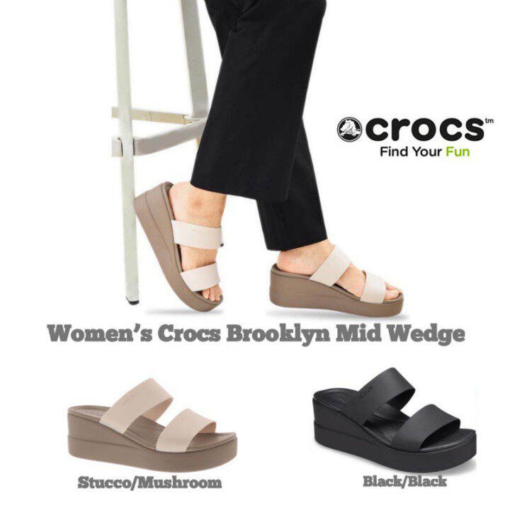 Crocs Brooklyn Mid Wedge / Sandal Wedges / Crocs Sandals / Crocs Women Lazada