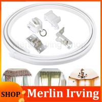 Merlin Irving Shop 1M Flexible Ceiling Curtain Rod Rail Plastic Track Mounted Bendable Curved Straight Slide Windows Accessories Kit