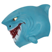 สัตว์คอสเพลย์ Props Shark เครื่องแต่งกายหน้ากากแปลกฮาโลวีนชุดแฟนซีปาร์ตี้ Latex Fish Head