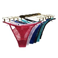 《Be love shop》Moonflame 5 pcs/lots Female Underwear Hollow Out 6 Color T Back Sexy Lace G String Women  39;s Transparent Panties Thong 87466